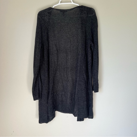 Eileen Fisher Women’s Dark Gray Open Front Long Cardigan Size XL - Picture 6 of 6